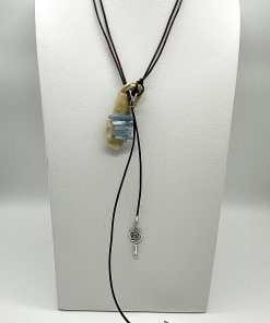Key Oyster Shell Lariat Necklace
