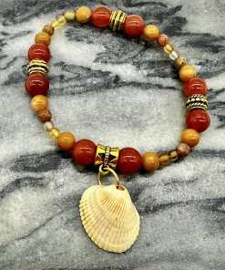 Alternative view of Warm Reds Shell Bracelet