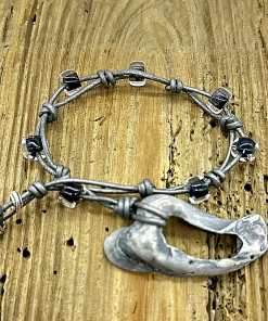 Alternative view of Knotted Oyster Shell Bracelet