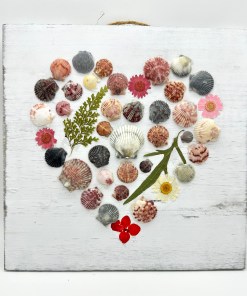 Scallop Shell and Floral Flat Lay 1