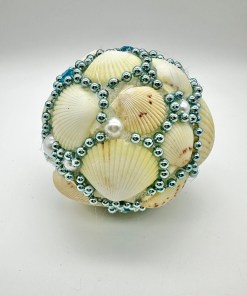 White Scallop Shell Decorative Orb1