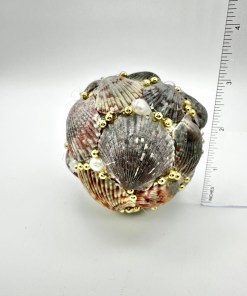 Alternative view of Grey Scallop Shell Decorative Orb 3
