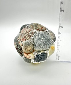 Alternative view of Grey and Cream Scallop Shell Decorative Orb 4