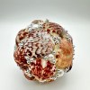 Burgundy and Cream Scallop Shell Decorative Orb 5